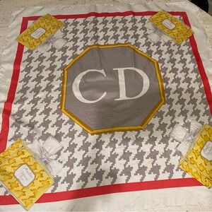 Dior Gray and Yellow Scarf- Vintage